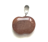 Jasper red Apple of Knowledge pendant natural stone 1,5 cm, full care stone