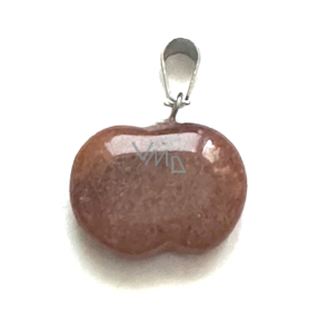 Jasper red Apple of Knowledge pendant natural stone 1,5 cm, full care stone