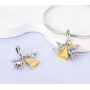 Charm Sterling silver 925 Egypt pyramid, camel, airplane, 3in1 travel bracelet pendant