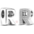 Sterling silver 925 Alphabet letter R, bead for bracelet