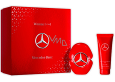 Mercedes-Benz Woman In Red eau de parfum 90 ml + body lotion 100 ml, gift set for women