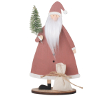Santa with LED tree 12 x 22 cm