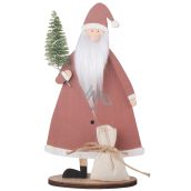 Santa with LED tree 12 x 22 cm