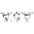 Charm Sterling silver 925 Little girl with pigtails, bead for bracelet, family