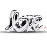 Charm Sterling silver 925 Handwritten love bead on bracelet love