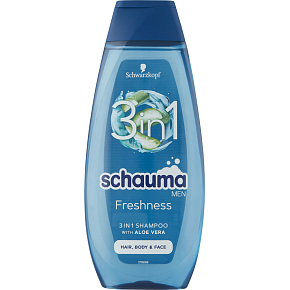 Schauma Shampoo Men 3in1 Sea Minerals and Aloe Vera, 400 ml