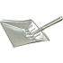 Spokar wide metal scoop, galvanized sheet, 235 mm