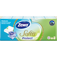 Zewa Softis Protect 4-ply paper tissues, 10× 9 pcs