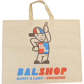 Beige shopping bag, 50 x 40 x 7.5 cm