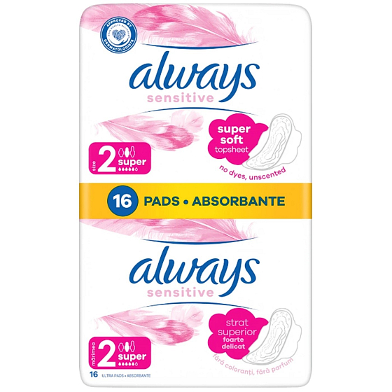 Always Sensitive Ultra super plus intimate sanitary napkins 2 x 8 pieces