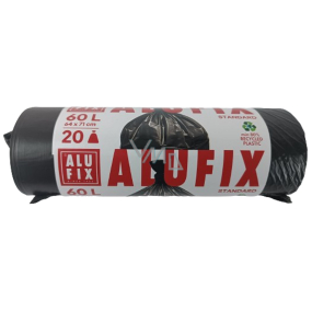 Alufix Trash bags black, 10 µ, 60 liters, 64 x71 cm, 20 pieces