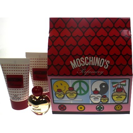 Moschino Glamour eau de parfum for women 5 ml + body lotion 25 ml + shower gel 25 ml, gift set