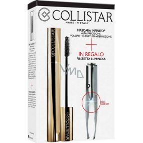 Collistar Infinito Mascara 11 ml + Professional tweezers with lighting, cosmetic set