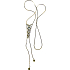 Gold necklace with silver stones 75 cm