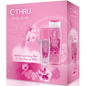 C-Thru Lovely Garden perfumed deodorant glass for women 75 ml + shower gel 250 ml, cosmetic set