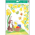 Window foil without glue corner traditional easter motifs daffodils 37 x 26 cm