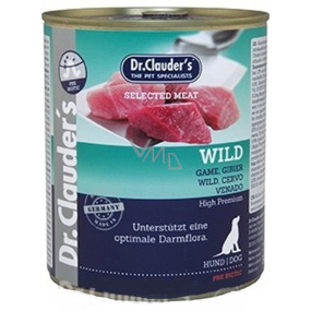 Dr. Clauders Wild Game complete super premium food 96% meat for adult dogs 800 g