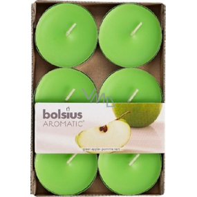 Bolsius Aromatic Maxi Green Apple - Green apple scented tealights 6 pieces, burning time 8 hours