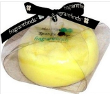 Fragrant Love You Glycerine massage soap with a sponge filled with the scent of Dior J Adore perfume in yellow-beige 200 g