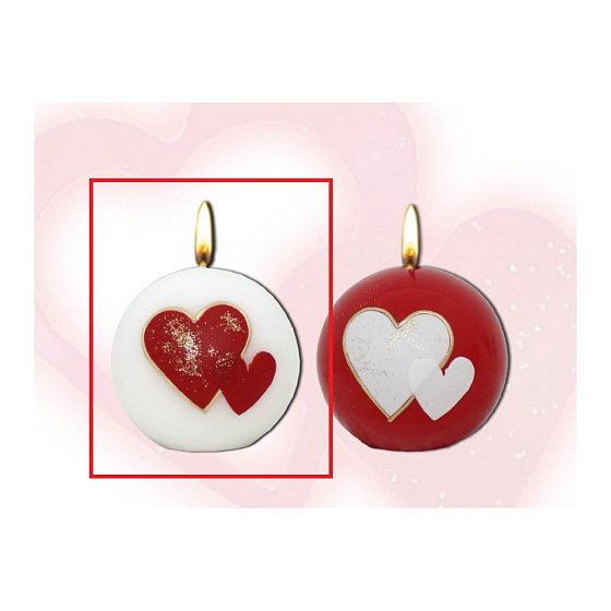 Lima Heart scented candle white C ball 60 mm 1 piece