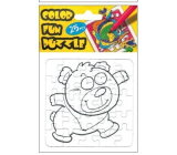 Folding coloring book Bear 25 pieces 18 x 12 cm