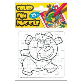 Coloring Puzzle Bear 25 Pieces 18 x 12 cm