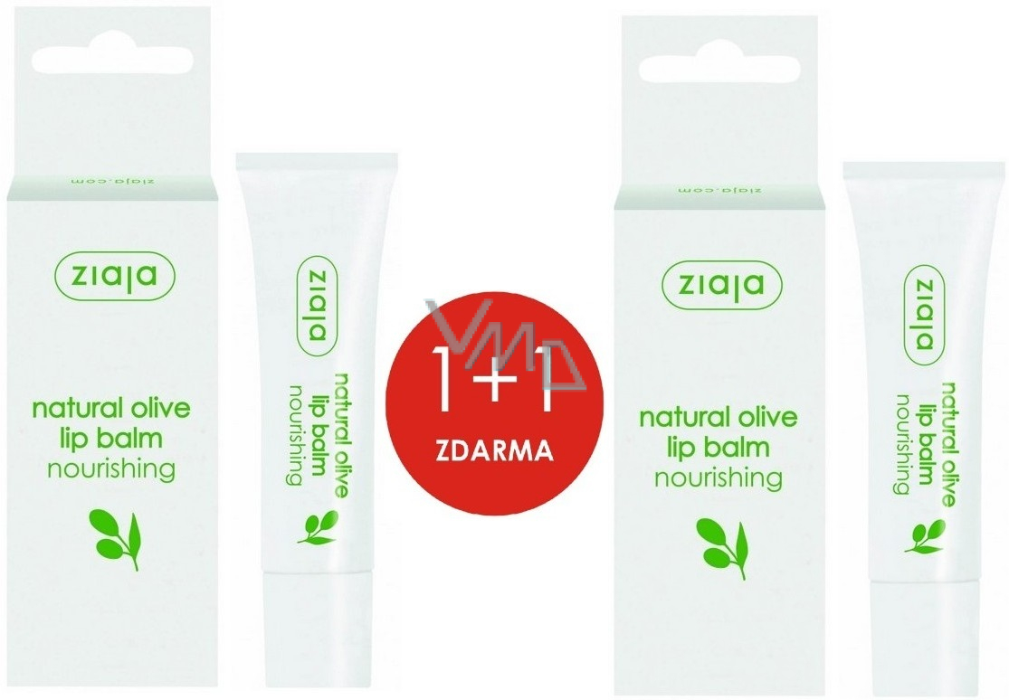 Ziaja Olive lip balm 10 ml + Olive lip balm 10 ml, duopack VMD parfumerie drogerie