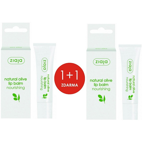 Ziaja Olive lip balm 10 ml + Olive lip balm 10 ml, duopack