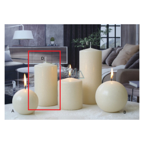 Lima Ice pastel candle creme cylinder 80 x 150 mm 1 piece