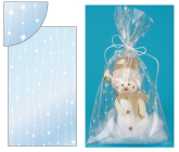 Angel Transparent bag with stars on the line 20 x 35 cm