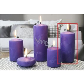 Lima Ice candle purple cylinder 60 x 120 mm 1 piece