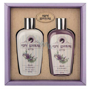 Bohemia Gifts First Republic Lavender body lotion 200 ml + shower gel 200 ml, cosmetic set