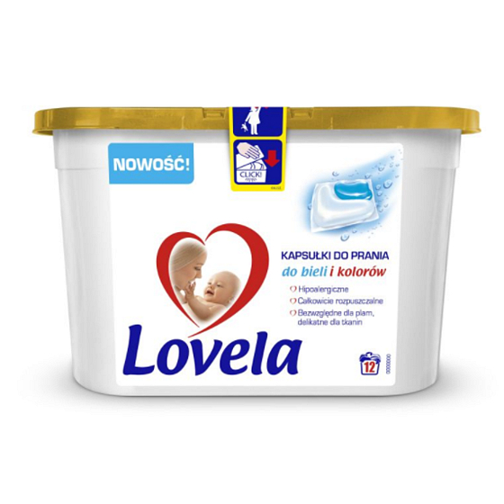 Lovela Baby White and colored Hypoallergenic gel capsules for washing 12 pieces