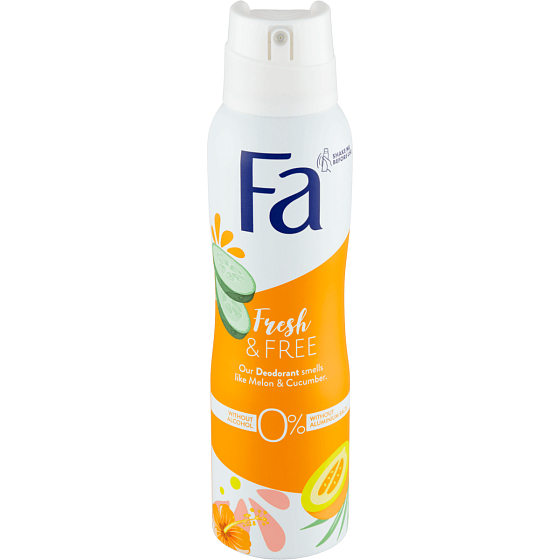 Fa Fresh & Free Cucumber & Melon 48h deodorant spray for women 150 ml