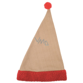Santa's jute hat with red trim 47 cm