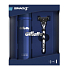 Gillette Mach3 shaver + spare head 1 piece + shaving gel 200 ml, cosmetic set, for men