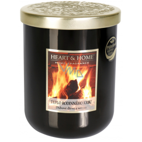 Heart & Home Heat of the family fireplace Soy scented candle medium burns up to 30 hours 115 g