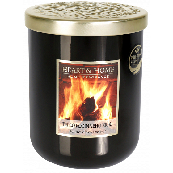 Heart & Home Heat of the family fireplace Soy scented candle medium burns up to 30 hours 115 g