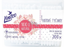 Linteo 100% paper cotton swabs for ears 200 pieces