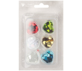 Heart sequins 5 mm, color mix 18 g