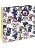 Nekupto Gift paper bag luxury 32.5 x 32.5 x 14 cm Cameras 2035 L - LIL