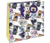 Nekupto Gift Paper Bag Luxury 32.5 x 32.5 x 14 cm Cameras 2035 L - LIL