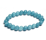 Aquamarine bracelet elastic natural stone, bead 8 mm / 16-17 cm, sailor stone, healing power of the ocean