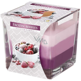 Bispol Frozen Berries - Frozen berries three-colour scented candle glass, burning time 32 hours 170 g