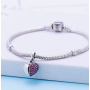 Sterling silver 925 Heart openable I love you Mom, family bracelet pendant