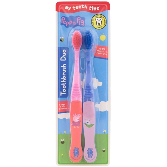 Peppa Pig Super Soft Bristles toothbrush for kids 2 pieces