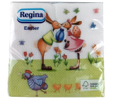 Regina Paper napkins 1 ply 33 x 33 cm 20 pieces Easter kissing bunnies