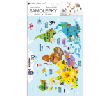 Wall sticker world map 24 x 42 cm