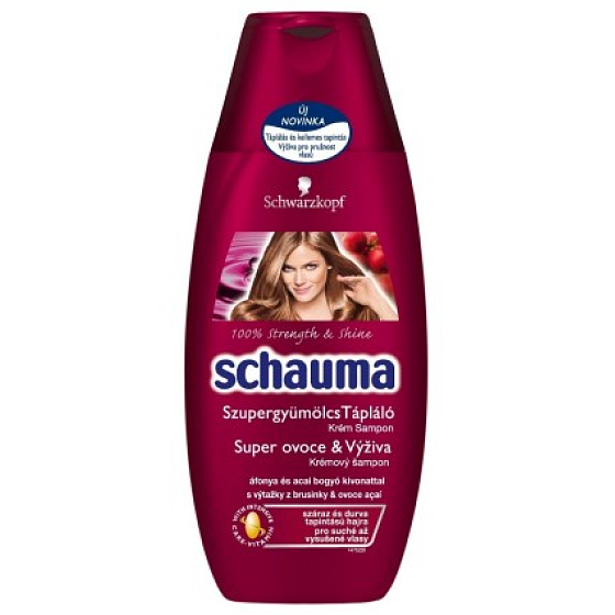 Schauma Super Fruit & Nutrition shampoo for dry hair nourishes, restores shine 400 ml