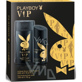 Playboy Vip for Him deodorant spray 150 ml + shower gel 250 ml, cosmetic set